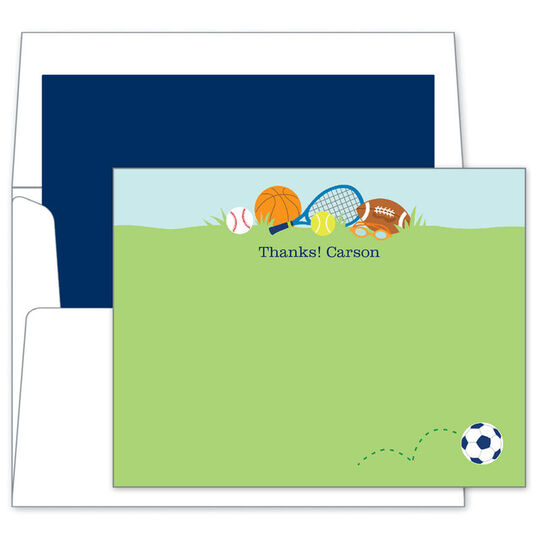 Sports Boy Flat Note Cards